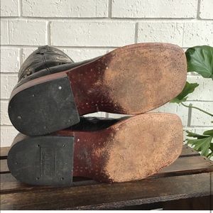 FERRINI Black Alligator Western Cowgirl Boots